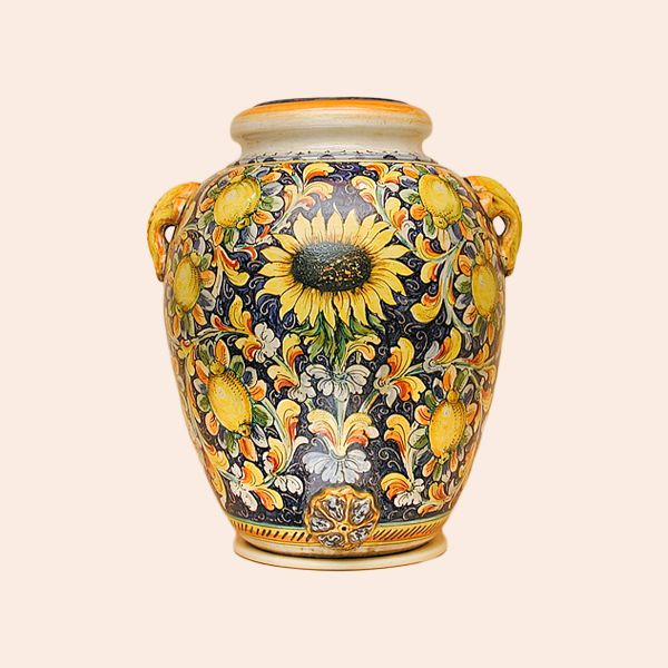 LG108F 64 - Vase cm 64 HLemons and sunflowers